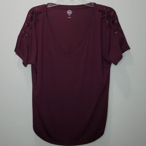 Women's SO Cross Lace Sleeve Shirt